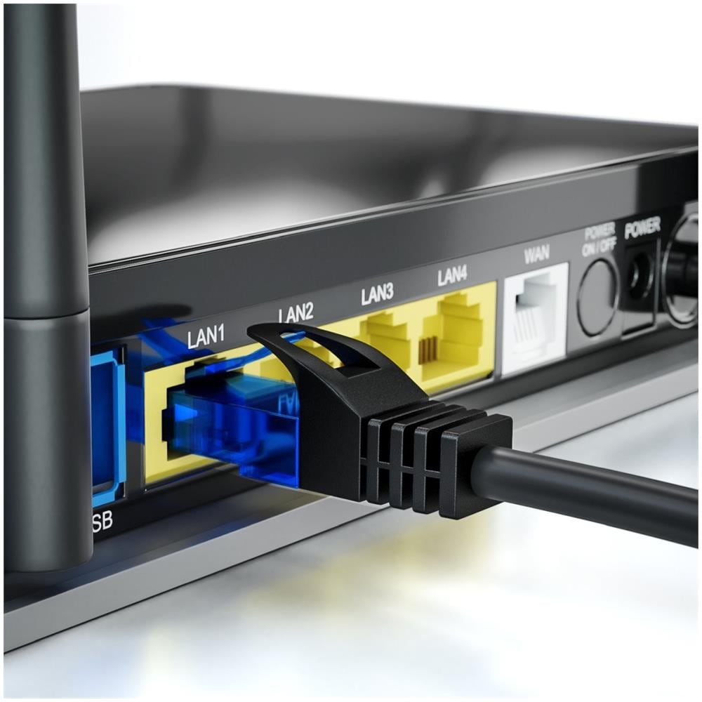 10x 0.25m (082 Ft.) Cat6 Network Cable Set - U-utp Rj45 Cat6 Lan Patch Cavo Cavo Ethernet Dsl Switch Router Modem Ripetitore Patch Panel - Nero - Foto 4