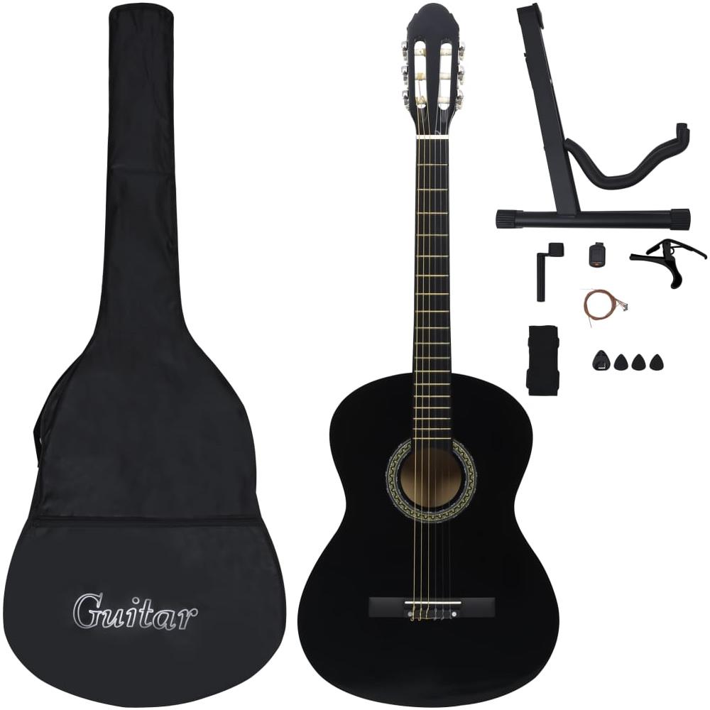 Set Chitarra Classica Per Principianti 12 Pz Nera 4/4 39"" - Foto 2