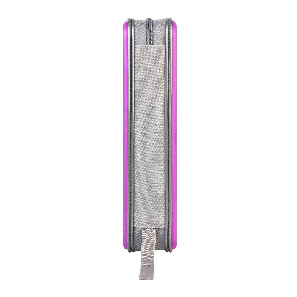 Cd Custodia Rigida 96 Capacit Di Plastica Portatile Holder Caso Di Corsa Cd Custodia Protettiva Zipper Dvd Disco Auto Di Archiviazione Sacchetto Del Raccoglitore (96 Capacit Viola) - Foto 4