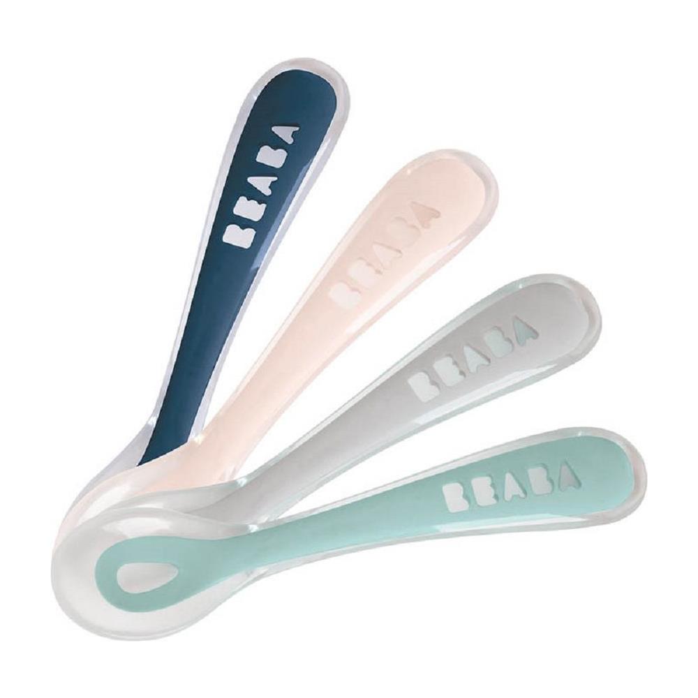 Lotto Di 4 Cucchiai Di Silicone Della Seconda Età (blu Scuro + Rosa + Nebbia Leggera + Verde Arioso) - Foto 3