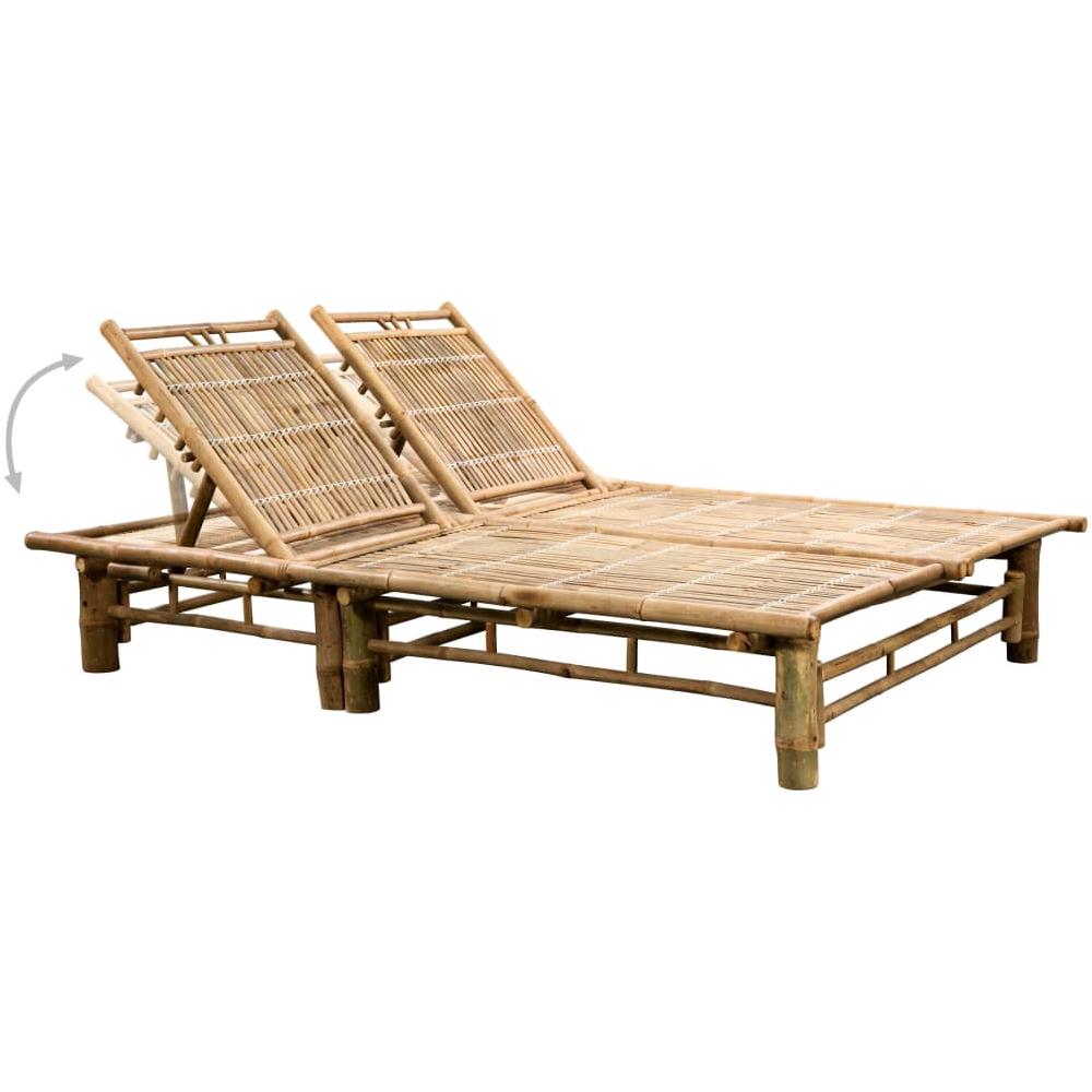 Lettino Prendisole Doppio con Cuscini in Bambù - Foto 3