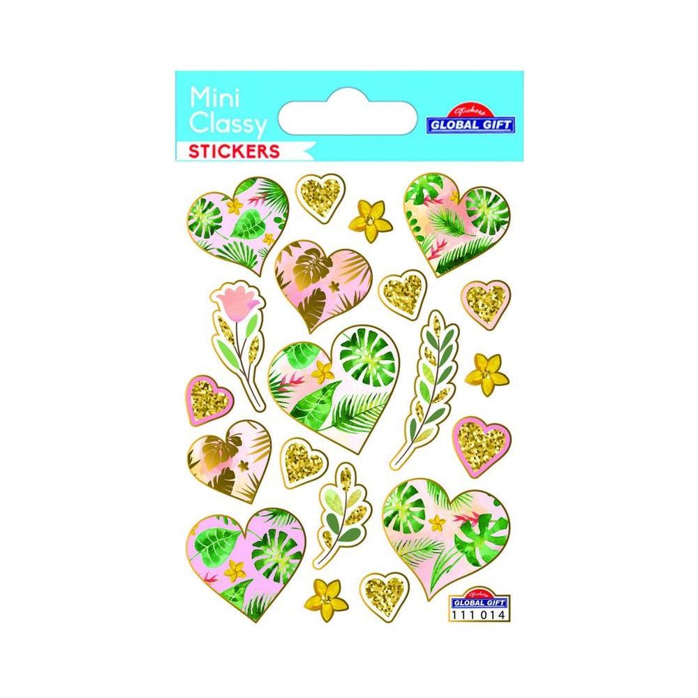 Adesivi - Cuori E Tropici - Glitter - 1,8 Cm - Foto 1