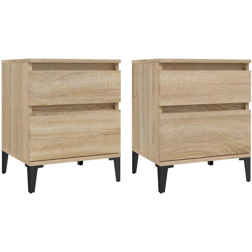 Comodini 2 Pz Rovere Sonoma 40x35x50 Cm - Foto 2