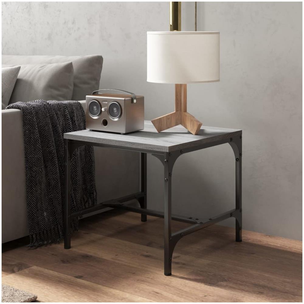 Tavolino Da Salotto Grigio Sonoma 50x50x35 Cm Legno Multistrato - Foto 3