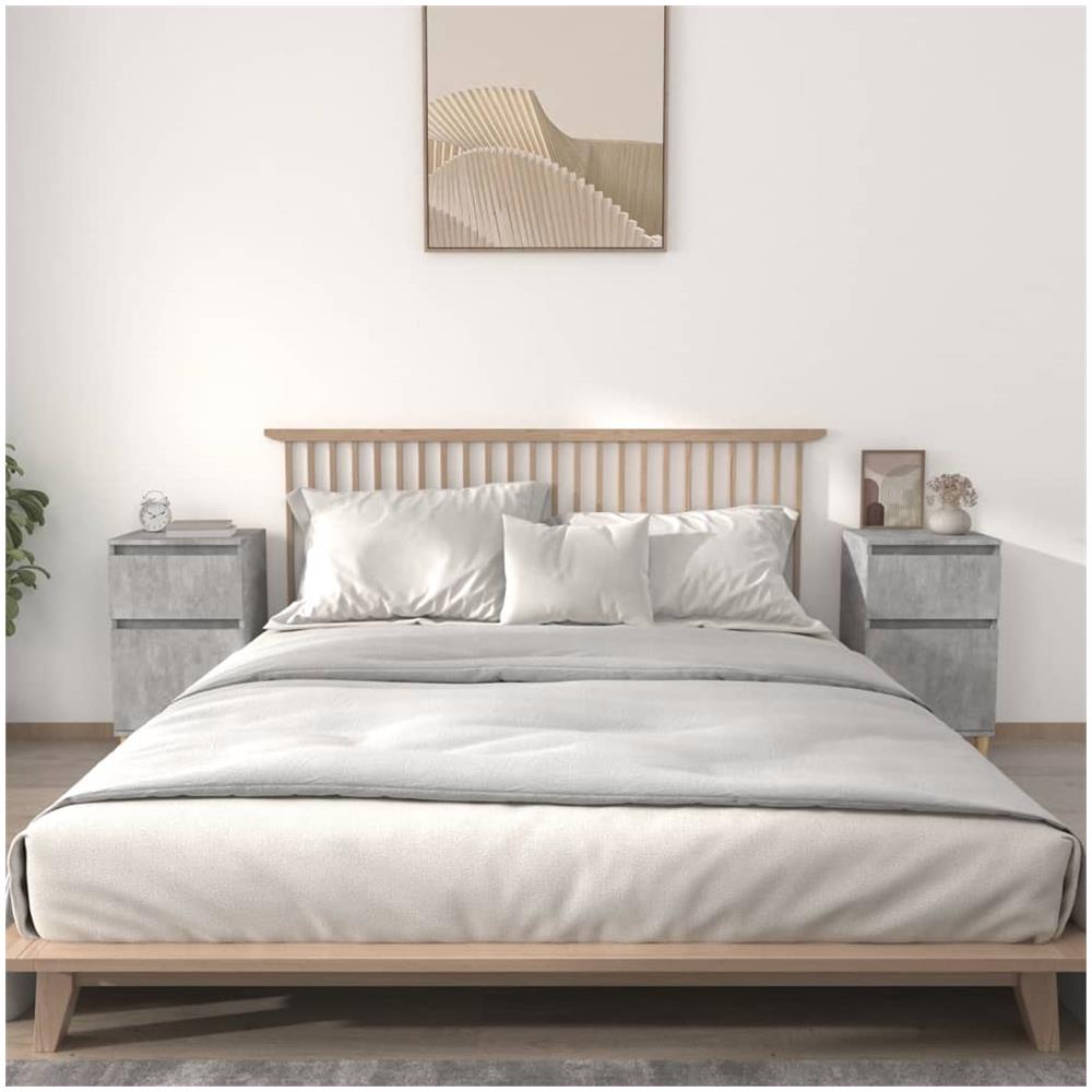 Comodini 2 Pz Grigio Cemento 40x35x70 Cm - Foto 1