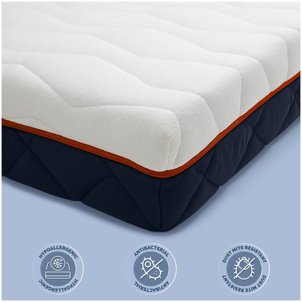Materasso Matrimoniale 160 X 200 Waterfoam 100% Made In Italy | Ergonomico E Ortopedico Sostegno Sostenuto | Elevata Traspirabilità Con Sistema Airfoam | Sfoderabile | Anallergico, Antibatterico E Antiacaro - Foto 2