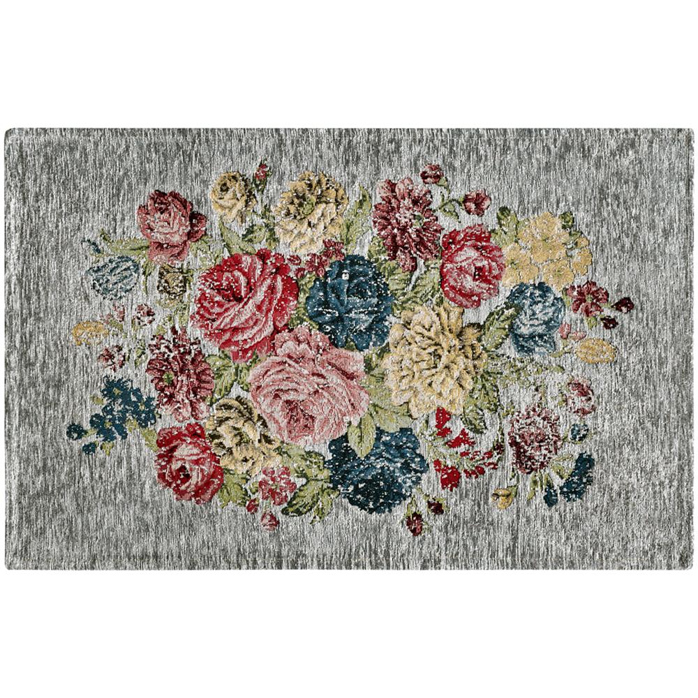 Tappeto Arredo Antiscivolo Camera Salotto Disegno Floreale Danubio Platino By Suardi 175x240 Platino - Foto 1