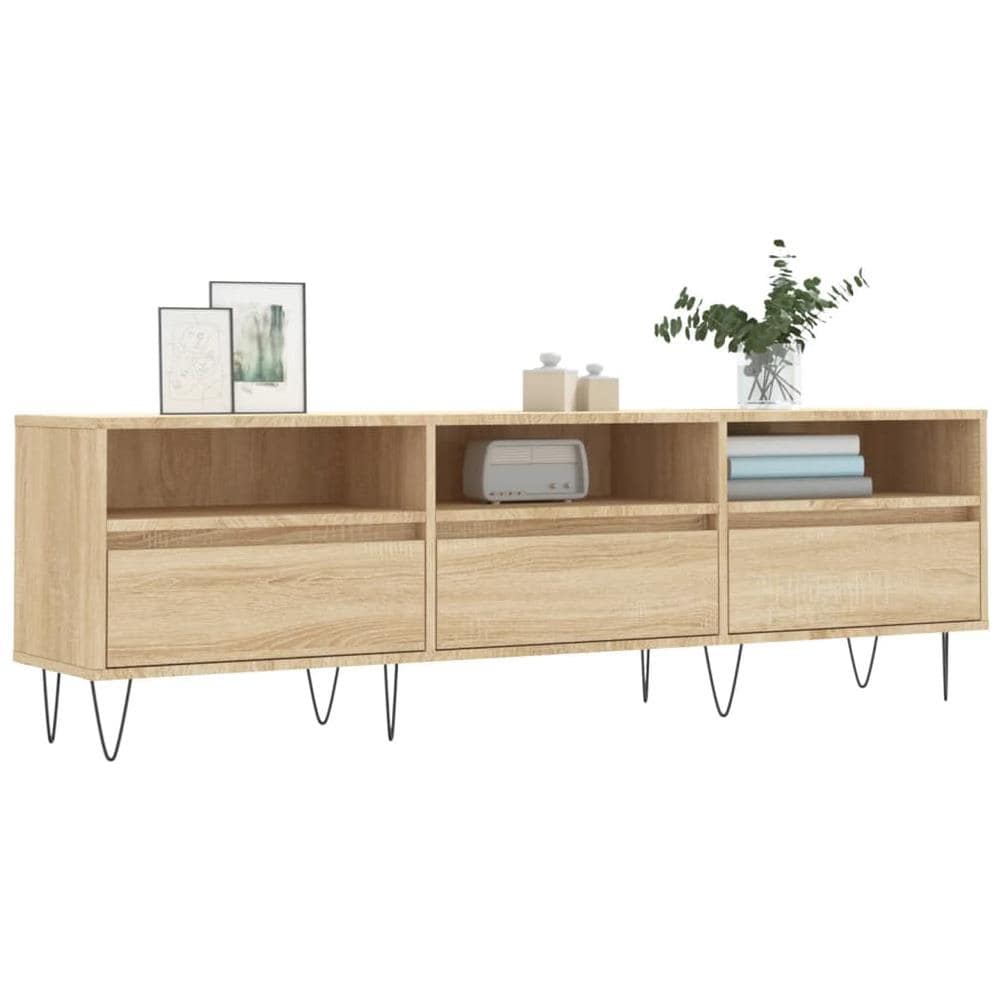 Mobile Porta Tv Rovere Sonoma 150x30x44,5 Cm Legno Multistrato - Foto 3