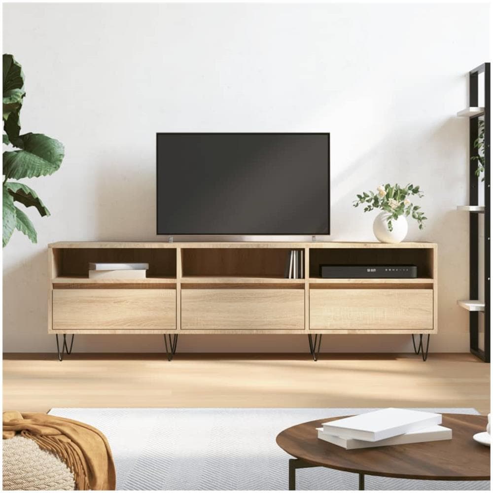 Mobile Porta Tv Rovere Sonoma 150x30x44,5 Cm Legno Multistrato - Foto 1