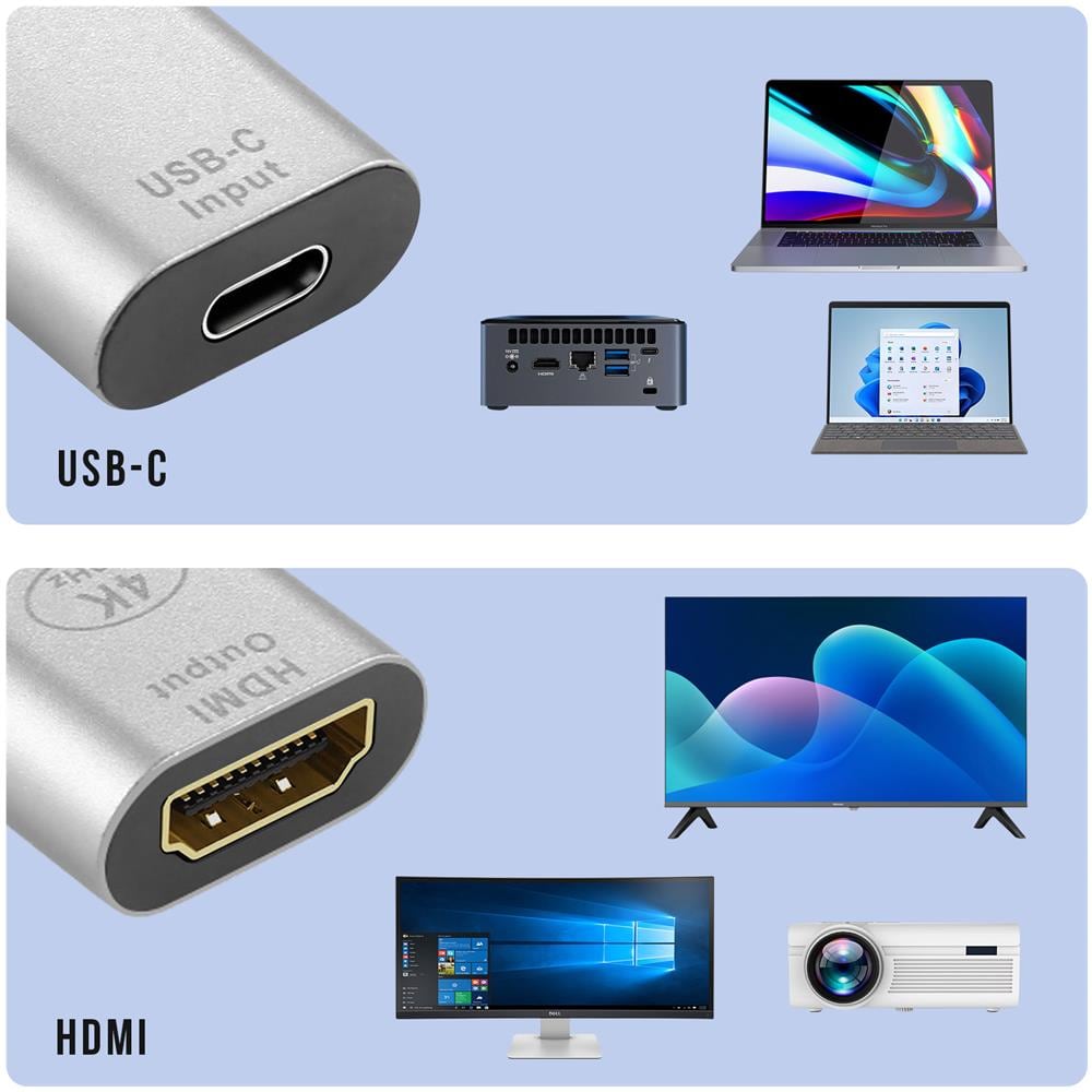 Adattatore Da Usb-c Femmina A Hdmi Femmina 4k Design Compatto - Foto 2