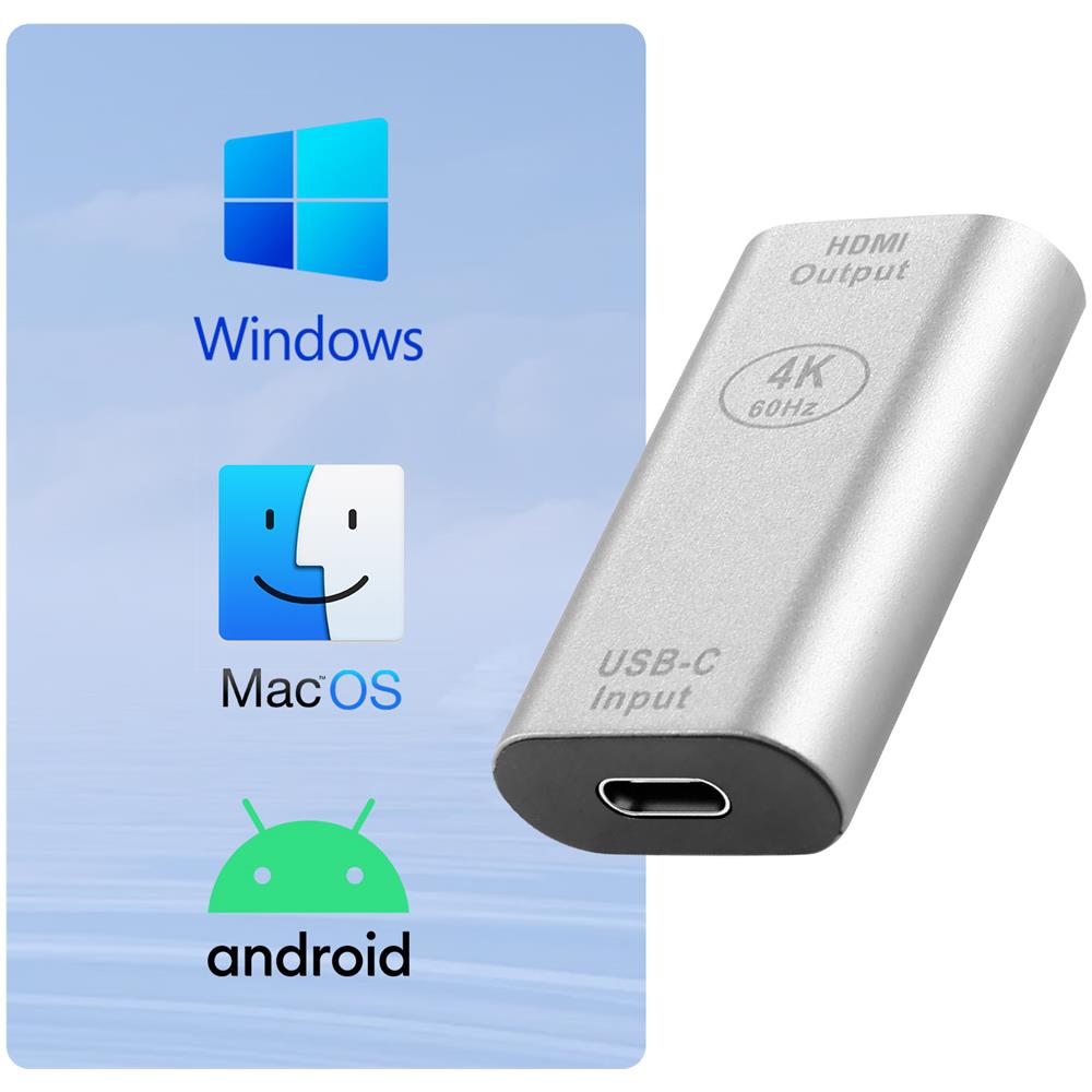 Adattatore Da Usb-c Femmina A Hdmi Femmina 4k Design Compatto - Foto 5