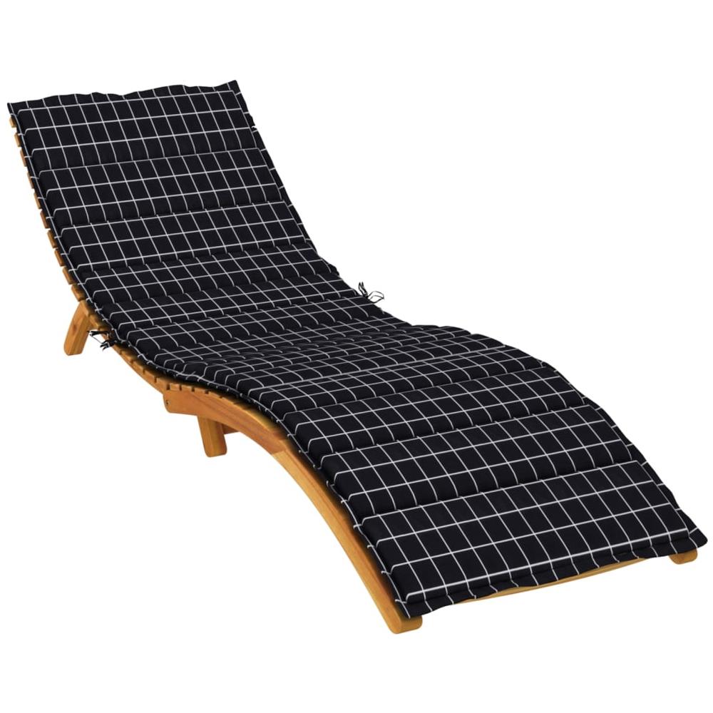 Cuscino Per Lettino Con Motivo A Quadri Nero In Tessuto Oxford - Foto 3