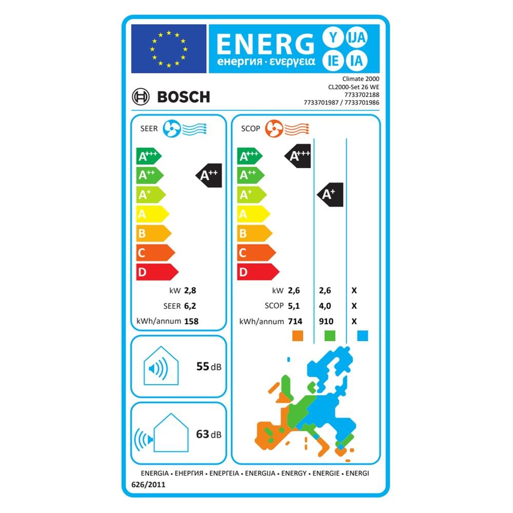 Condizionatore Fisso Climatizzatore split systemsplit 4062321717896 Potenza 27000 BTU /H Classe A++ /A+++ - Foto 2