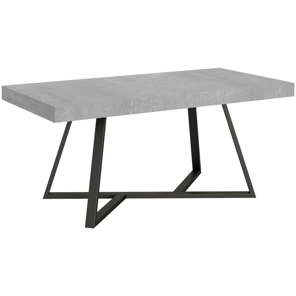 Tavolo allungabile 90x200/460 cm Booster cemento gambe antracite - Foto 1