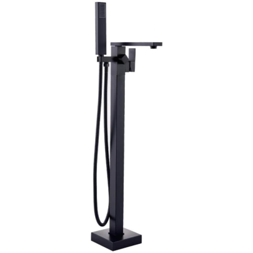 Rubinetto per vasca da bagno indipendente, Blackswan, tipo M81, modello nero opaco, misura 100 cm - Foto 1