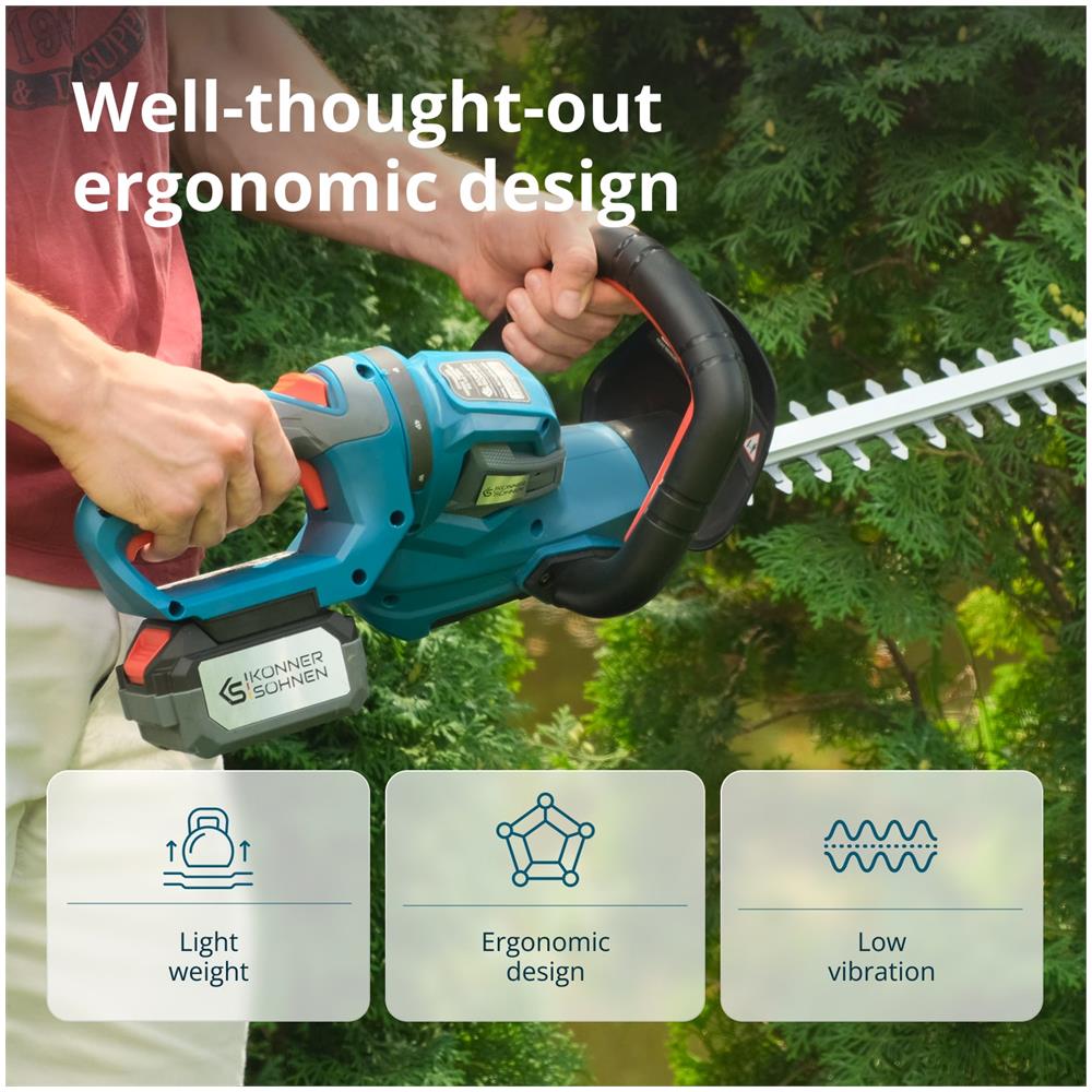 Tagliaerba A Batteria Ks Ht-20v Tensione Nominale, V 20 Capacità Della Batteria Consigliata 2 Ah, 4 Ah, 6 Ah, 8 Ah - Foto 4