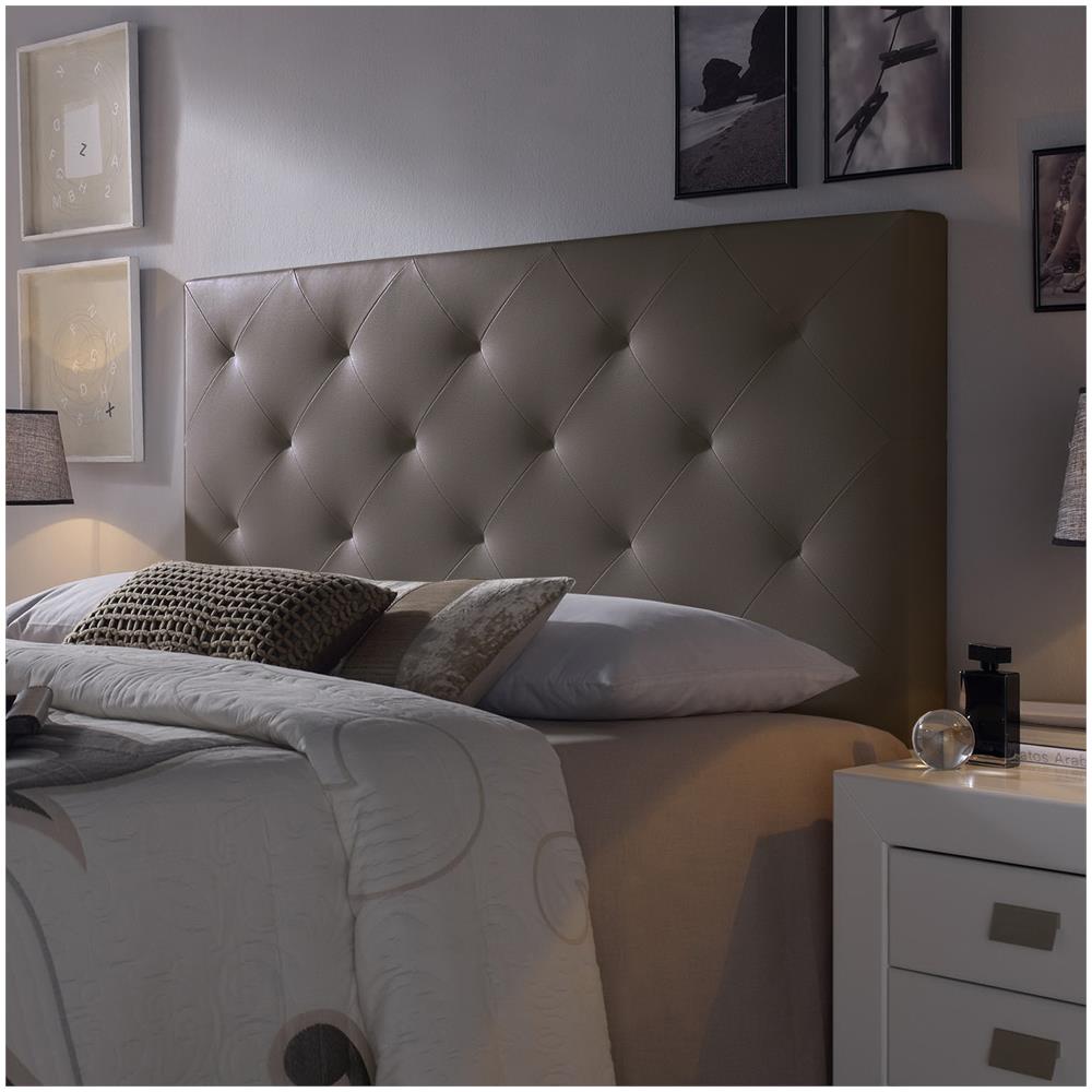 Testiera Di Letto Di Pelle Sintetica Rombo 160x60 Cioccolato - Foto 2