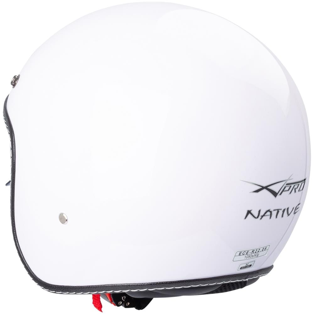 Casco Moto Jet Cafe Racer Omologato Ece 22-05 Parasole Scooter Bianco S - Foto 2