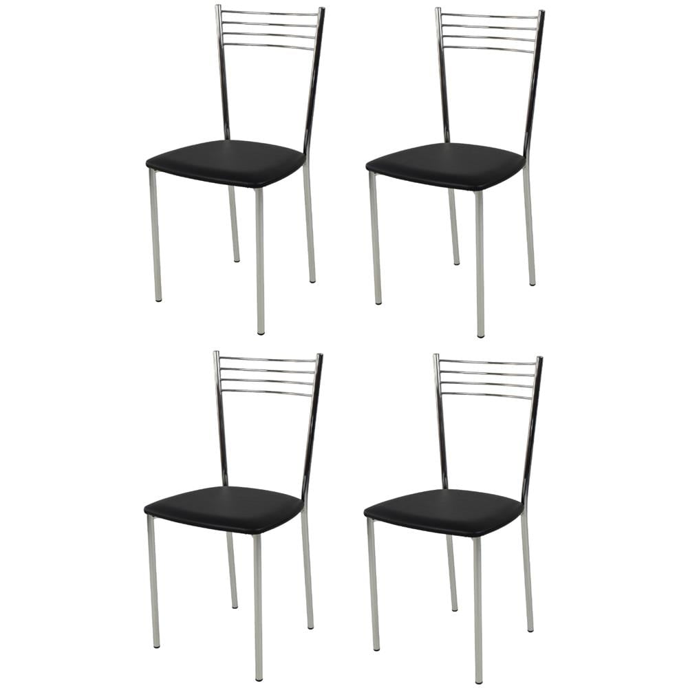 Mendler - Set 6x Sedie Littau Pelle Soggiorno Cucina Sala Da Pranzo 43x56x90cm Marrone Piedi