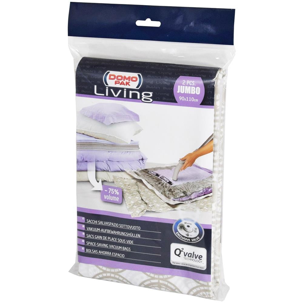 Domopak - Sacchi Salvaspazio Sottovuoto 2 Pz Jumbo Ella Beige 90x110cm - Foto 1