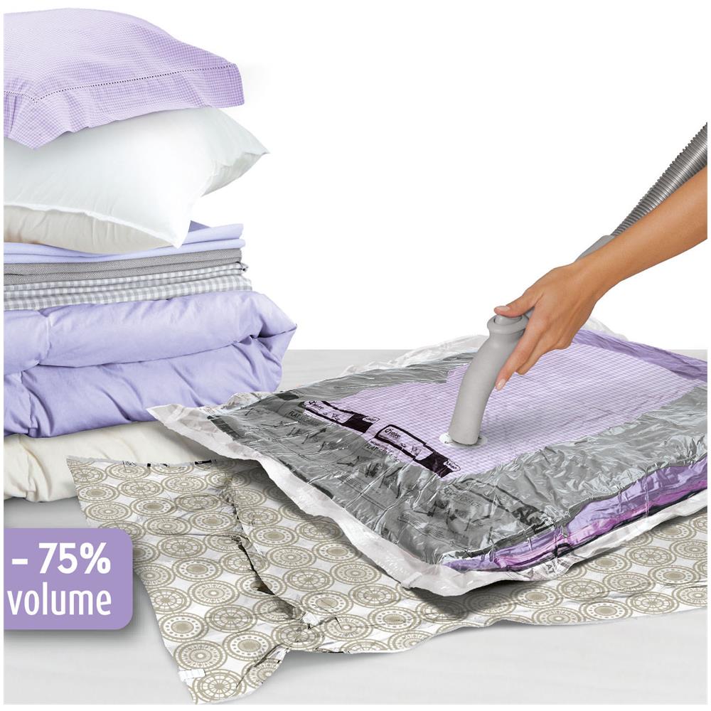 Domopak - Sacchi Salvaspazio Sottovuoto 2 Pz Jumbo Ella Beige 90x110cm - Foto 2