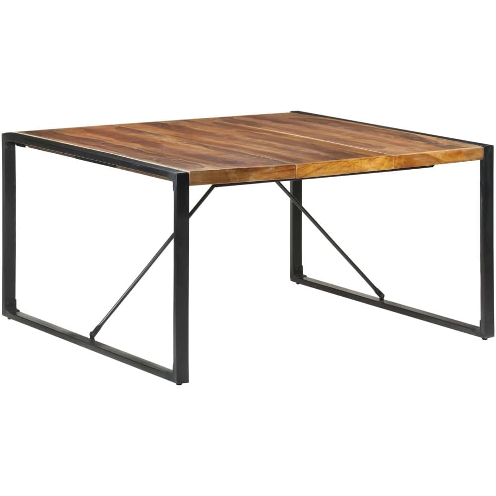Tavolo Da Pranzo 140x140x75 Cm Legno Massello Finitura Sheesham - Foto 1