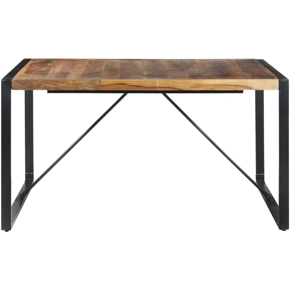 Tavolo Da Pranzo 140x140x75 Cm Legno Massello Finitura Sheesham - Foto 2