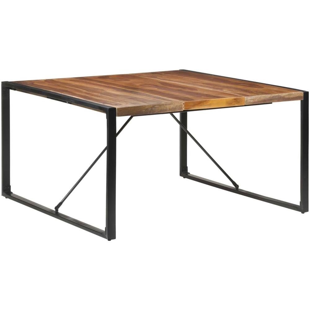 Tavolo Da Pranzo 140x140x75 Cm Legno Massello Finitura Sheesham - Foto 8