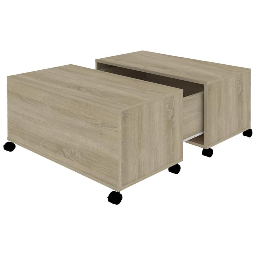 Tavolino da Salotto Rovere Sonoma 75x75x38 cm Legno Multistrato - Foto 2