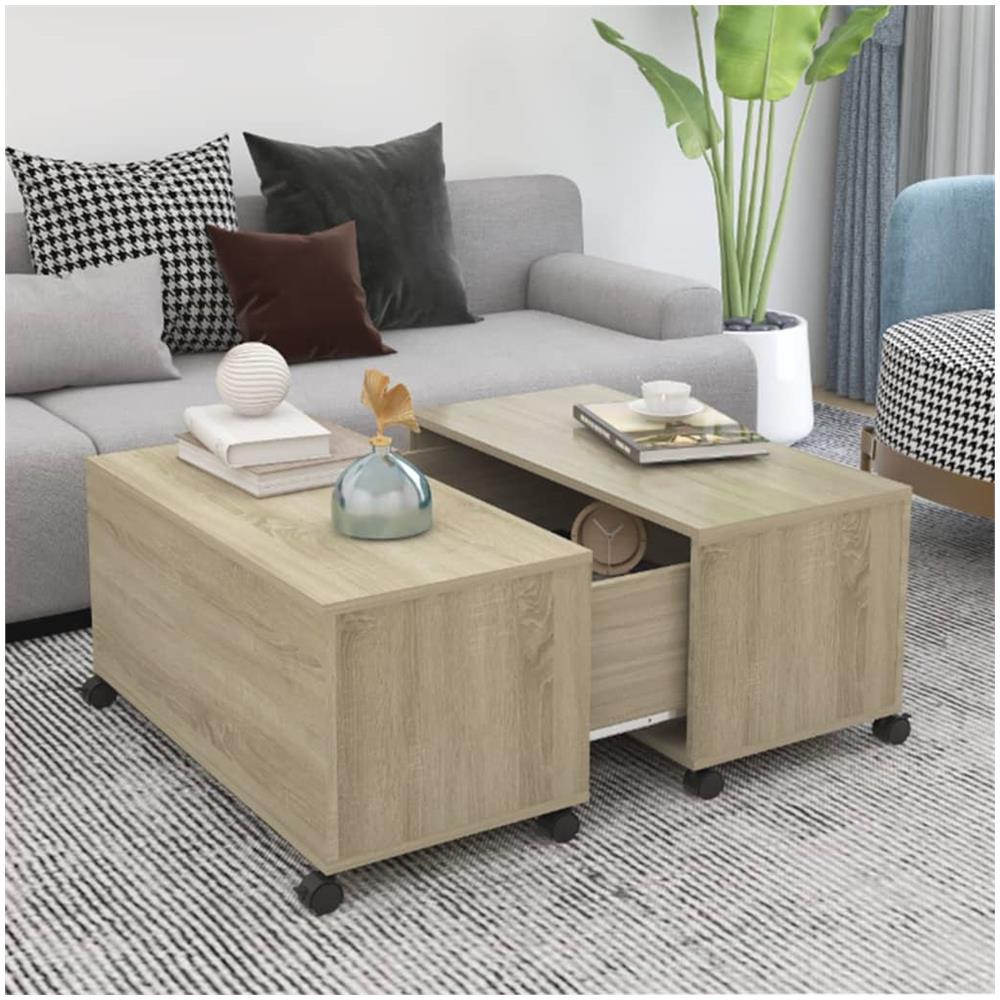 Tavolino da Salotto Rovere Sonoma 75x75x38 cm Legno Multistrato - Foto 1