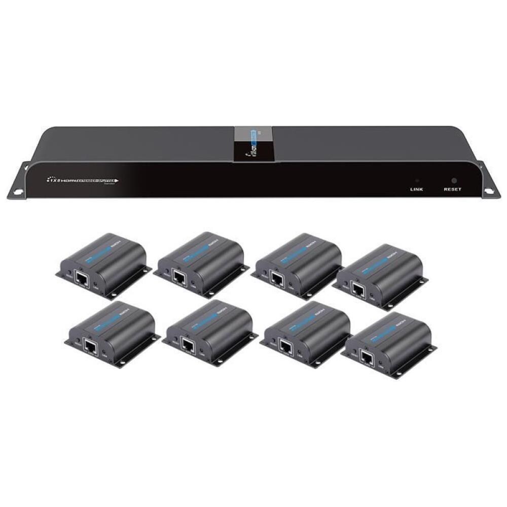 Extender Splitter HDMI 1x8 con IR su Cavo Cat. 6 fino a 40m IDATA EX-HL81TY - Foto 1