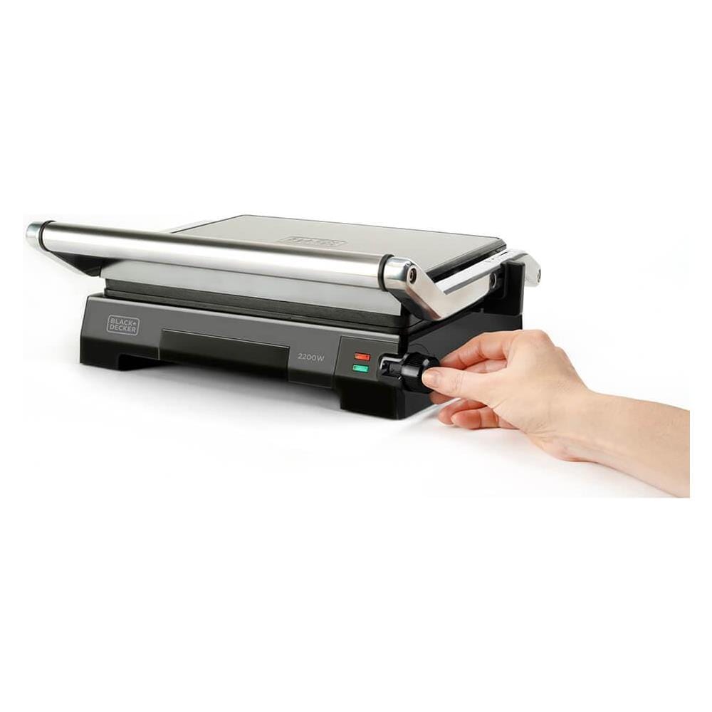 Black+decker Grill A Contatto Controllo Temperatura 2200w Spazzolato - Foto 2