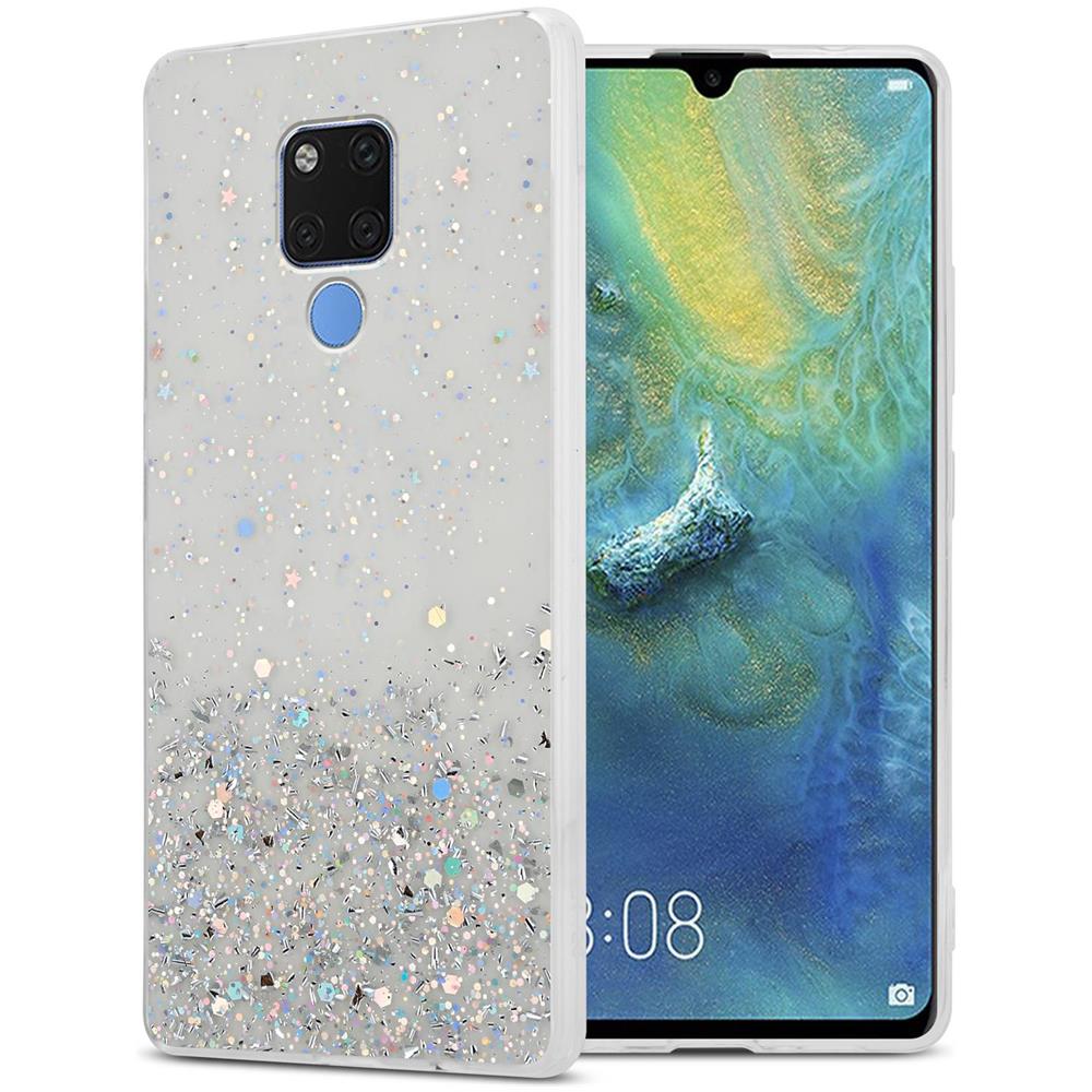 Custodia Compatibile Con Huawei Mate 20 In Trasparente Con Glitter - Coperchio Protettivo In Silicone Tpu Flessibile Con Glitter Scintillanti - Foto 1