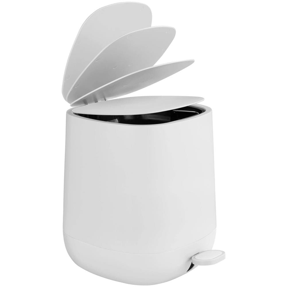 Pattumiera Bagno Con Pedale Davos, Nero Opaco, 5 L, - Foto 1