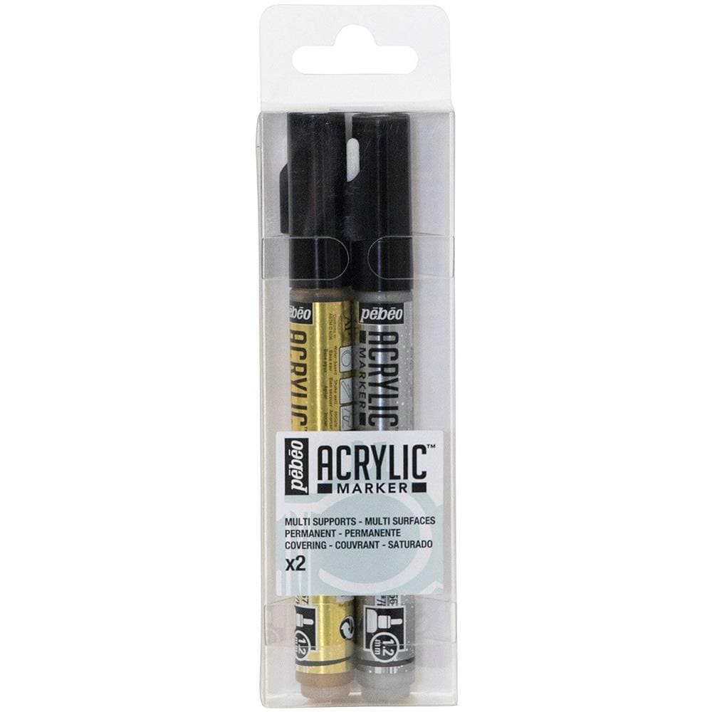 Set Di 2 Marcatori Metallici Da 1,2 Mm - Oro E Argento - Foto 1