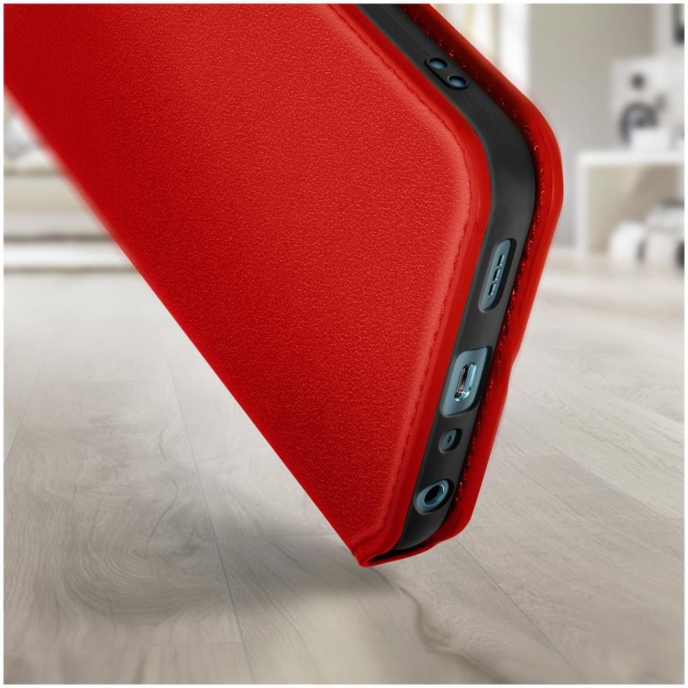 Custodia Oppo A57 / A57s Portafoglio Supporto Video Rossa - Foto 5