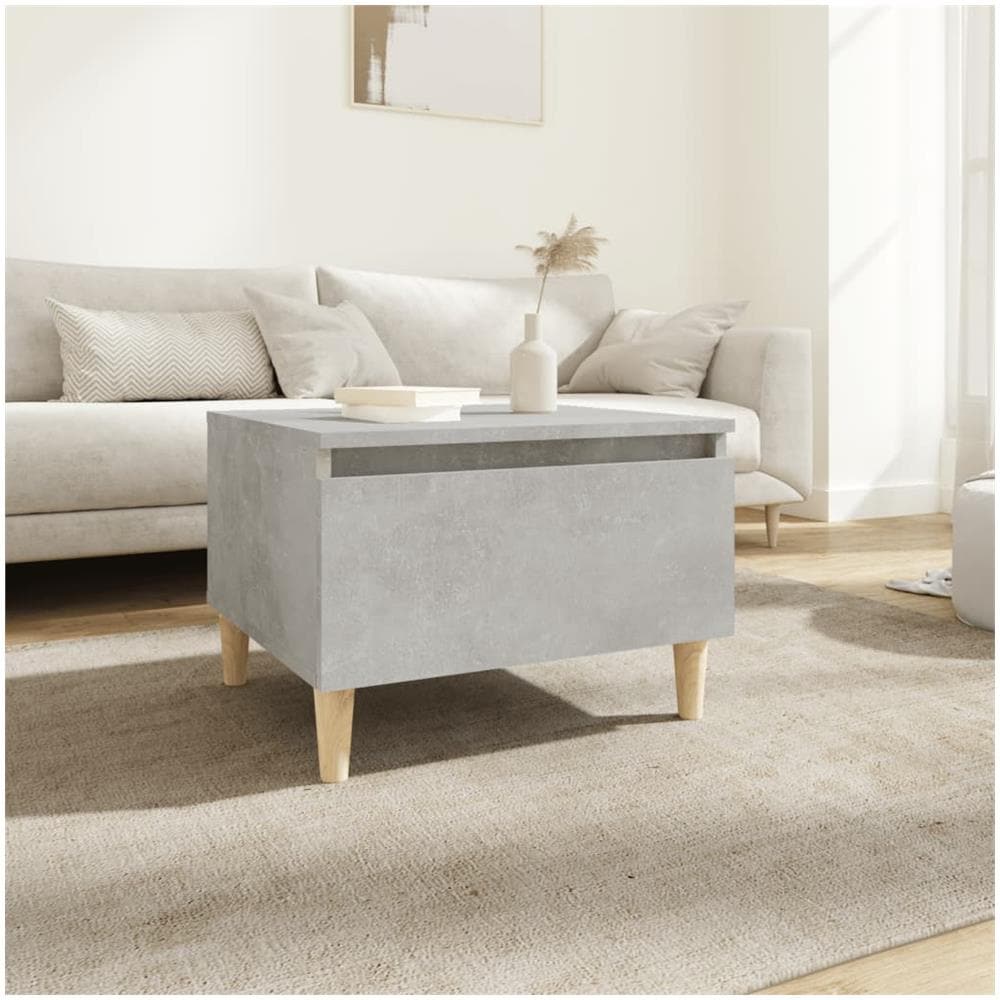 Tavolino Grigio Cemento 50x46x35 Cm In Legno Multistrato - Foto 1