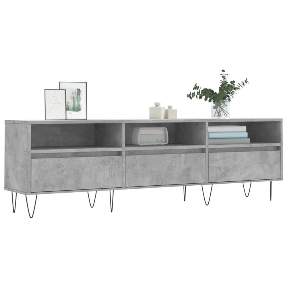 Mobile Tv Grigio Cemento 150x30x44,5 Cm Legno Multistrato - Foto 3