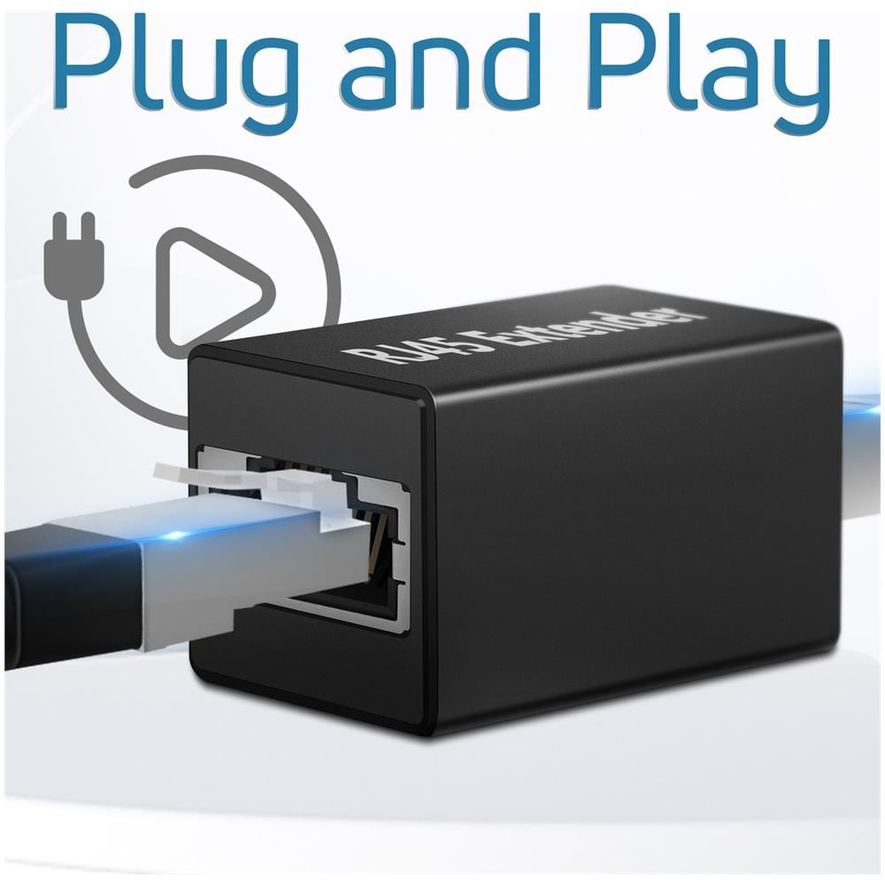 Adattatore Di Estensione Ethernet Accoppiatore Rj45 Design Compatto Nero - Foto 5