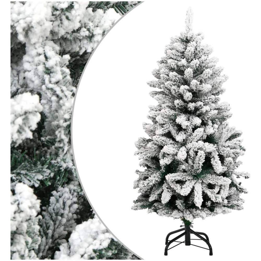 Albero Natale Artificiale Incernierato Con Neve Fioccata 120 Cm - Foto 1