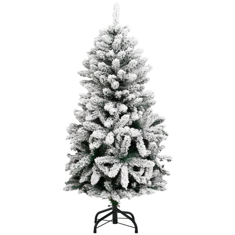 Albero Natale Artificiale Incernierato Con Neve Fioccata 120 Cm - Foto 2