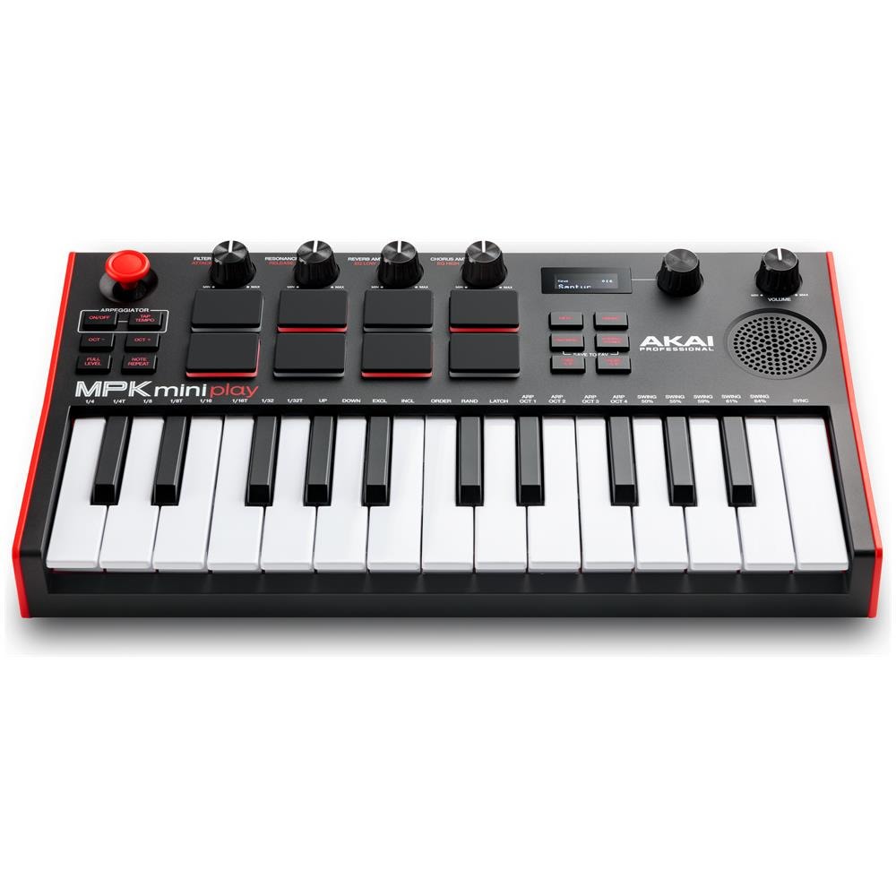MPK Mini Play Mk3 tastiera MIDI 25 chiavi USB Nero, Rosso - Foto 2