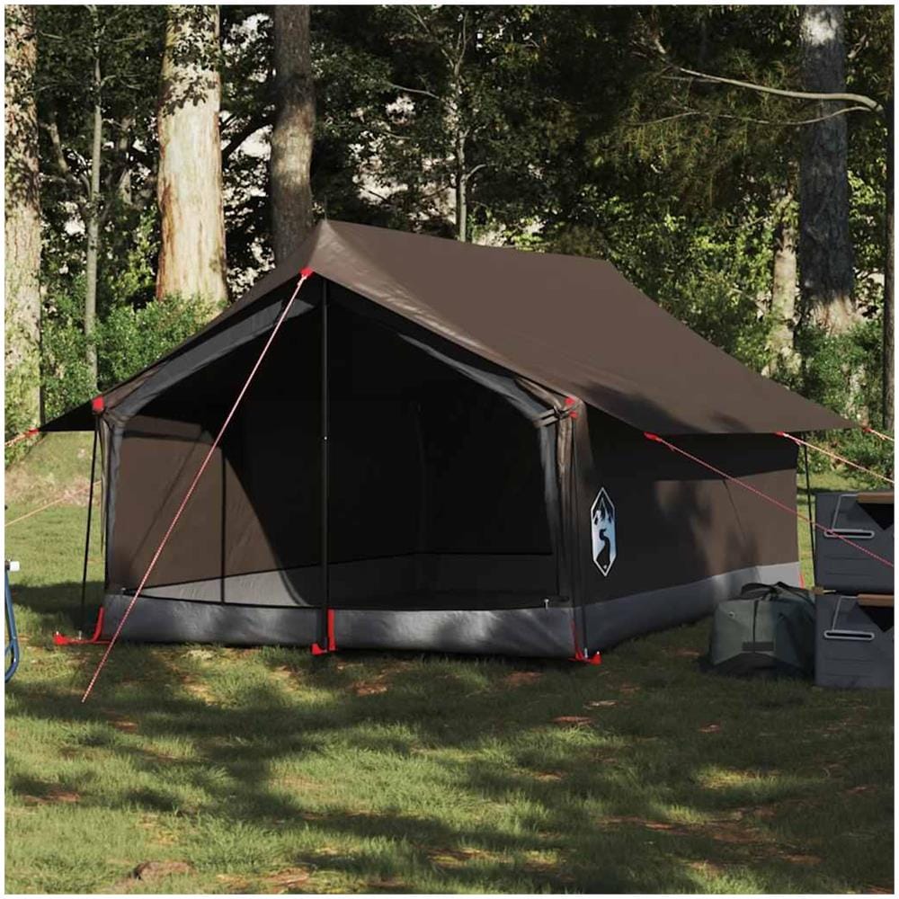 Tenda da Campeggio per 2 Persone Marrone Impermeabile - Foto 2