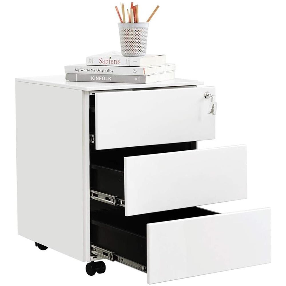 Armadio portadocumenti con cassetti con serratura - Bianco OFC63WT - Foto 2