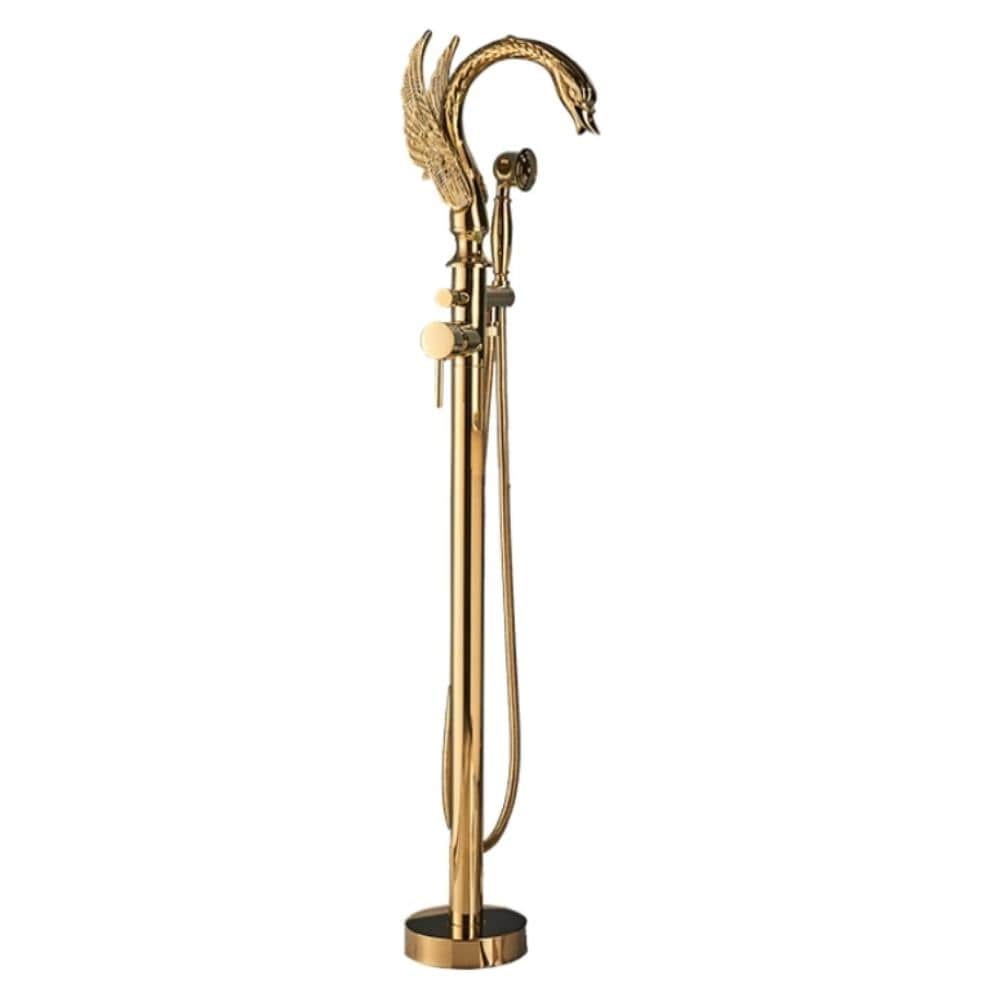 Rubinetto per vasca da bagno indipendente, Blackswan, tipo M78 Lebada, modello oro lucido, misura 110 cm - Foto 1