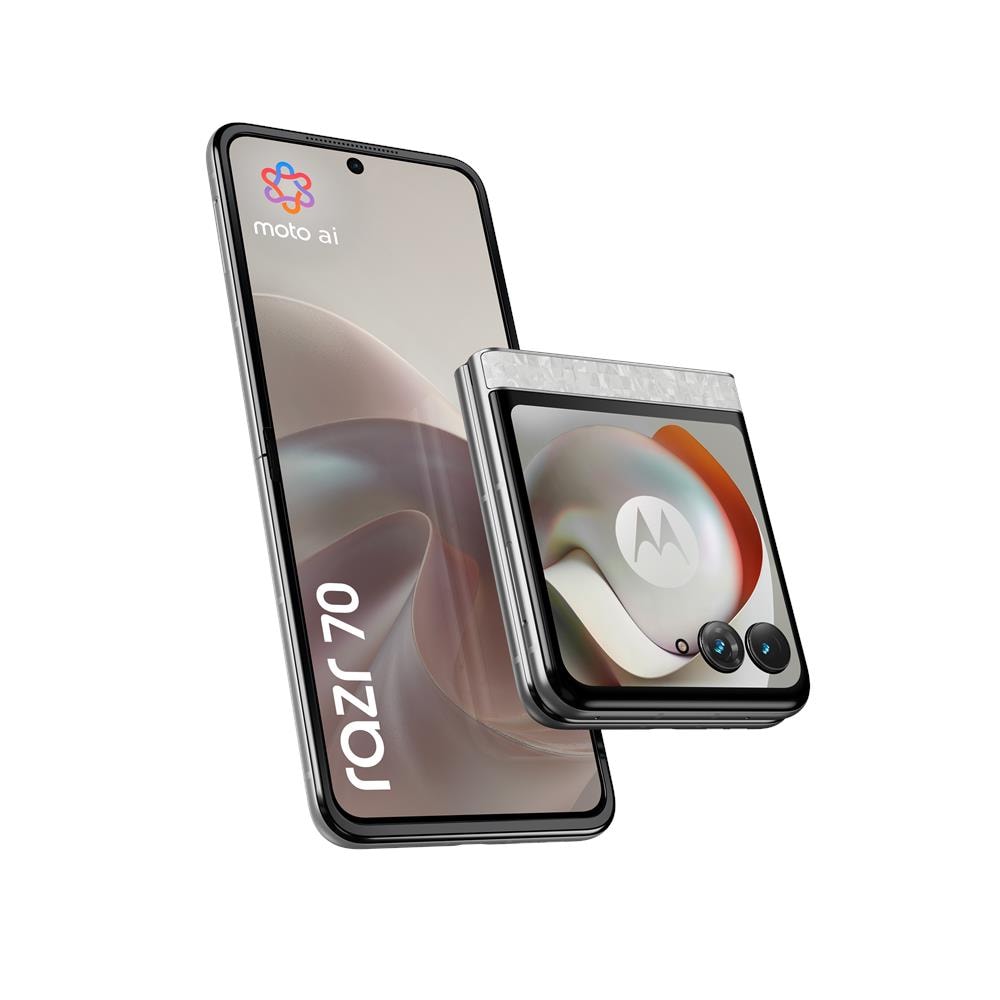 Razr 70 5G 256GB 8GB Ram Display 6.90" Amoled FHD+ 120Hz, Display ext 3,63" Main Camera 50+50+13MP Selfie 32MP nanoSim+eSim Dimensity 7450X 4800mAh Pantone Bright White - Foto 1