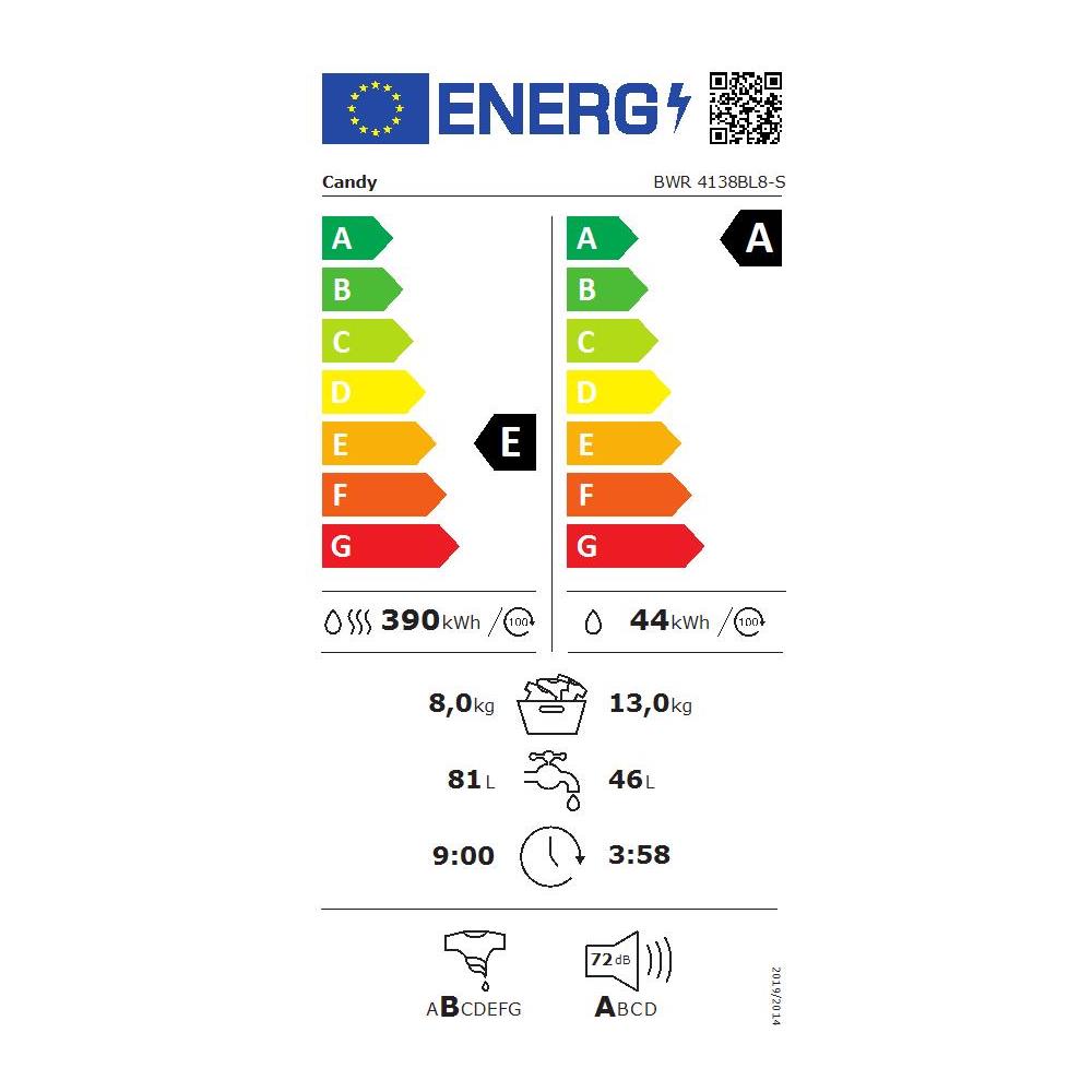ProWash 500, Lavasciuga 13+8 KG, 20% più efficente della classe A, 1400 giri, Bianco, Inverter, Vapore, Wi-Fi, BWR 4138BL8-S - Foto 2