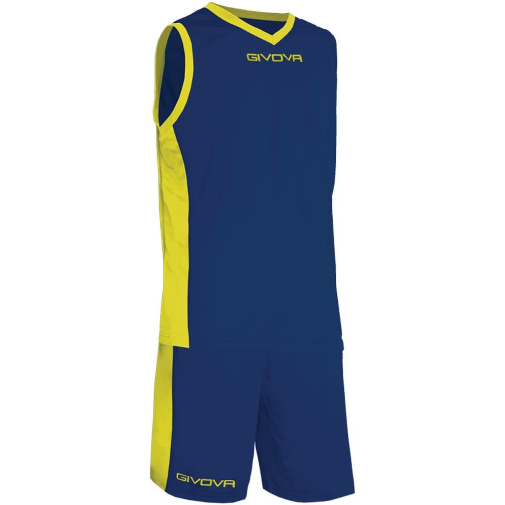 Kit Power - Completino Da Basket - Maglia Smanicata E Pantaloncino Di Colore Blu / giallo Taglia 3xl - Foto 1