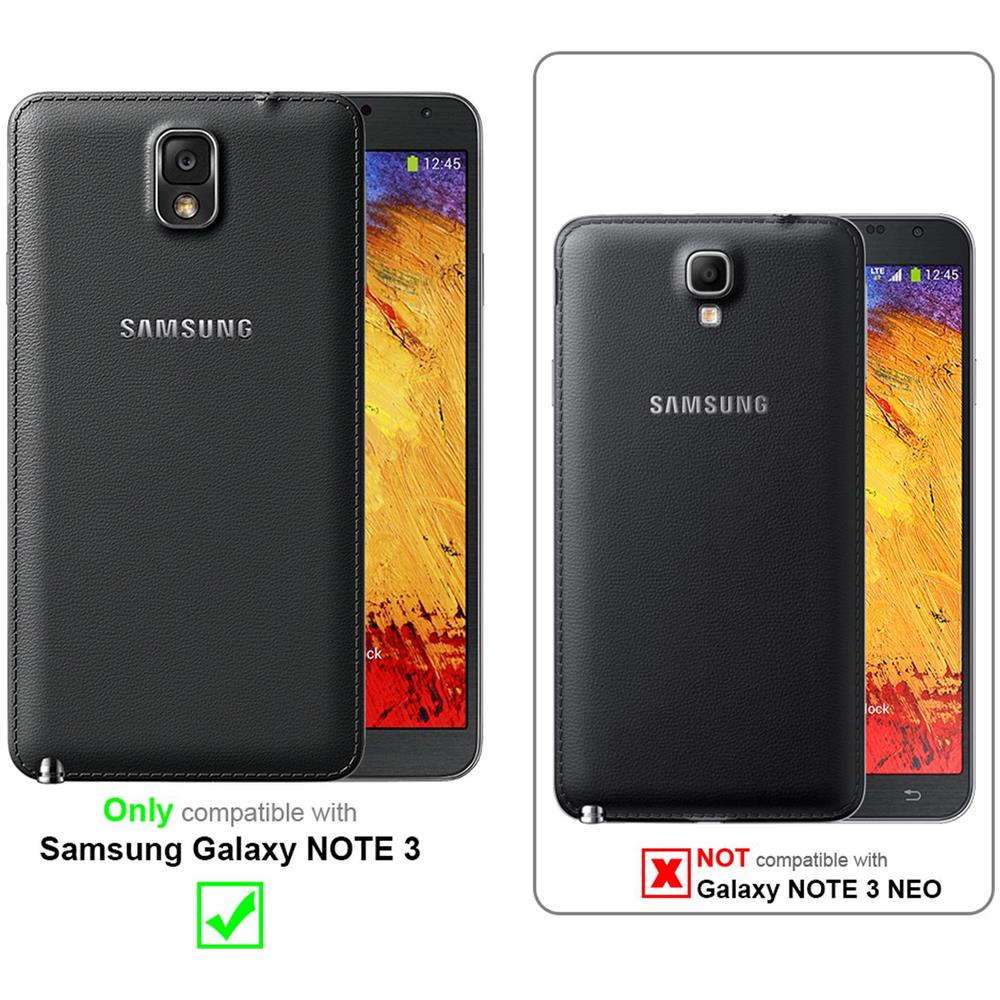 Custodia Compatibile Con Samsung Galaxy Note 3 In Blu Reale - Coperchio Protettivo In Ecopelle Testurizzata E Tasca Per Carte Di Credito - Foto 2