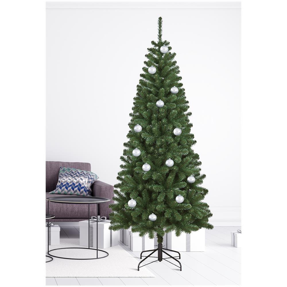 Albero di Natale Edimburgo, Albero artificiale extra folto, Albero effetto reale in PVC, 388 rami, Altezza cm 150 - Foto 1